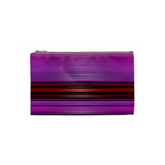 Stripes Line Red Purple Cosmetic Bag (Small) 