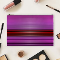 Stripes Line Red Purple Cosmetic Bag (Large) 