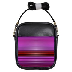 Stripes Line Red Purple Girls Sling Bags