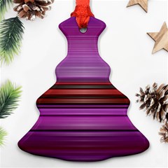 Stripes Line Red Purple Ornament (Christmas Tree) 