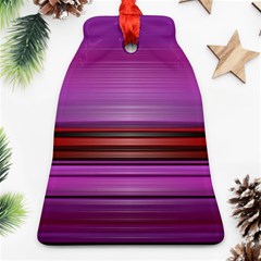 Stripes Line Red Purple Bell Ornament (Two Sides)