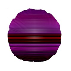 Stripes Line Red Purple Standard 15  Premium Round Cushions