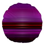 Stripes Line Red Purple Large 18  Premium Round Cushions Front