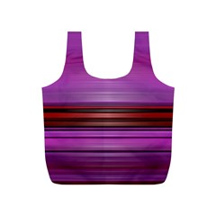 Stripes Line Red Purple Full Print Recycle Bags (S) 