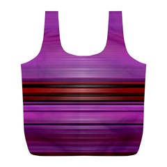 Stripes Line Red Purple Full Print Recycle Bags (L) 