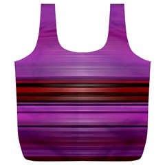 Stripes Line Red Purple Full Print Recycle Bags (l)  by Mariart