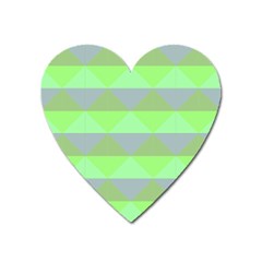 Squares Triangel Green Yellow Blue Heart Magnet