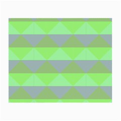 Squares Triangel Green Yellow Blue Small Glasses Cloth by Mariart