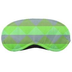 Squares Triangel Green Yellow Blue Sleeping Masks by Mariart