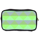 Squares Triangel Green Yellow Blue Toiletries Bags 2-Side Front