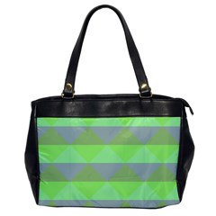 Squares Triangel Green Yellow Blue Office Handbags by Mariart