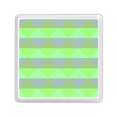 Squares Triangel Green Yellow Blue Memory Card Reader (square)  by Mariart