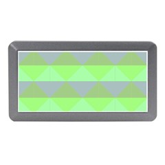 Squares Triangel Green Yellow Blue Memory Card Reader (mini) by Mariart