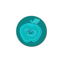 Xray Worms Fruit Apples Blue Golf Ball Marker (4 Pack) by Mariart