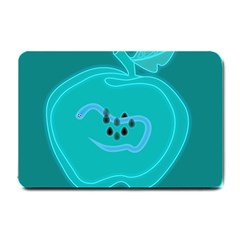 Xray Worms Fruit Apples Blue Small Doormat 