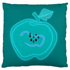 Xray Worms Fruit Apples Blue Standard Flano Cushion Case (two Sides) by Mariart