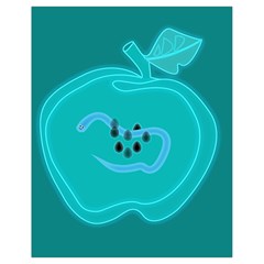 Xray Worms Fruit Apples Blue Drawstring Bag (small) by Mariart