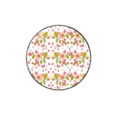 Floral Pattern Hat Clip Ball Marker (4 Pack) by Valentinaart