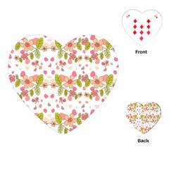 Floral Pattern Playing Cards (heart)  by Valentinaart