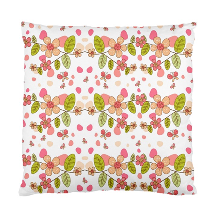 Floral pattern Standard Cushion Case (One Side)