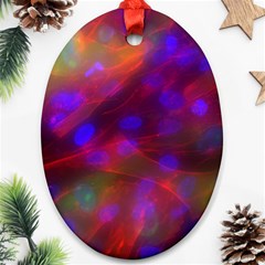 Vaccine Blur Red Ornament (oval) by Mariart