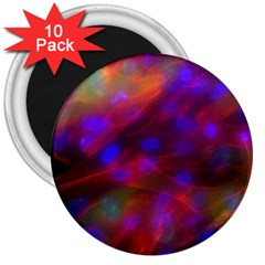 Vaccine Blur Red 3  Magnets (10 Pack)  by Mariart