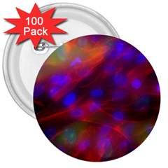 Vaccine Blur Red 3  Buttons (100 Pack) 