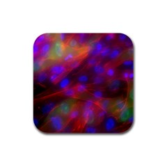 Vaccine Blur Red Rubber Square Coaster (4 Pack)  by Mariart