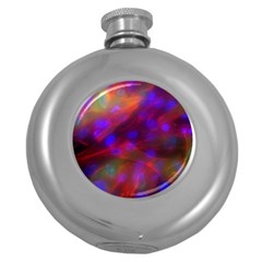 Vaccine Blur Red Round Hip Flask (5 Oz)