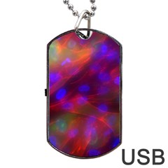 Vaccine Blur Red Dog Tag Usb Flash (one Side) by Mariart