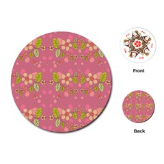 Floral Pattern Playing Cards (round)  by Valentinaart