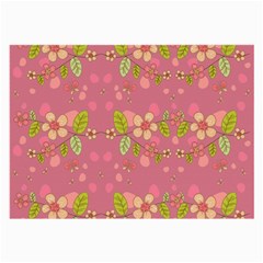 Floral Pattern Large Glasses Cloth (2-side) by Valentinaart