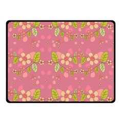 Floral Pattern Double Sided Fleece Blanket (small)  by Valentinaart