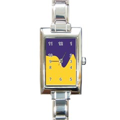 Purple Yellow Wave Rectangle Italian Charm Watch by Mariart