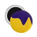 Purple Yellow Wave 2.25  Magnets Front