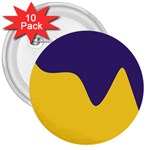 Purple Yellow Wave 3  Buttons (10 pack)  Front