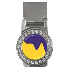 Purple Yellow Wave Money Clips (cz)  by Mariart