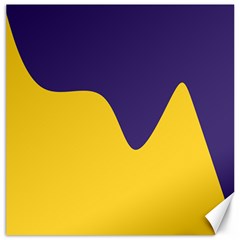 Purple Yellow Wave Canvas 16  X 16   by Mariart