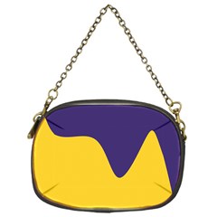 Purple Yellow Wave Chain Purses (one Side)  by Mariart