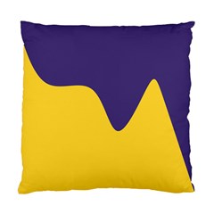 Purple Yellow Wave Standard Cushion Case (two Sides) by Mariart