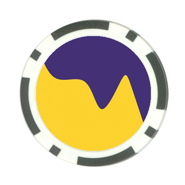 Purple Yellow Wave Poker Chip Card Guard (10 pack)