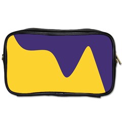 Purple Yellow Wave Toiletries Bags 2-side by Mariart