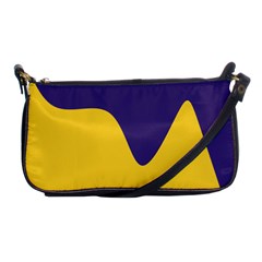 Purple Yellow Wave Shoulder Clutch Bags by Mariart