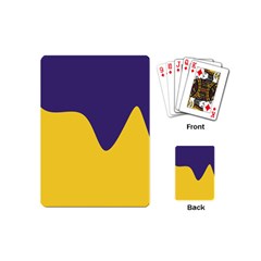 Purple Yellow Wave Playing Cards (mini)  by Mariart