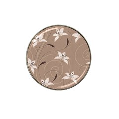 Star Flower Floral Grey Leaf Hat Clip Ball Marker (4 Pack) by Mariart