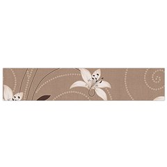 Star Flower Floral Grey Leaf Flano Scarf (small) by Mariart