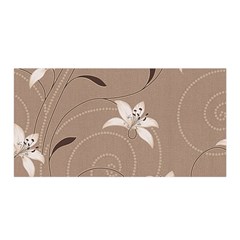 Star Flower Floral Grey Leaf Satin Wrap by Mariart