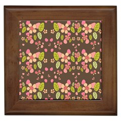 Floral Pattern Framed Tiles by Valentinaart