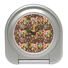 Floral Pattern Travel Alarm Clocks by Valentinaart