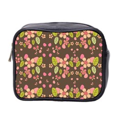 Floral Pattern Mini Toiletries Bag 2-side by Valentinaart